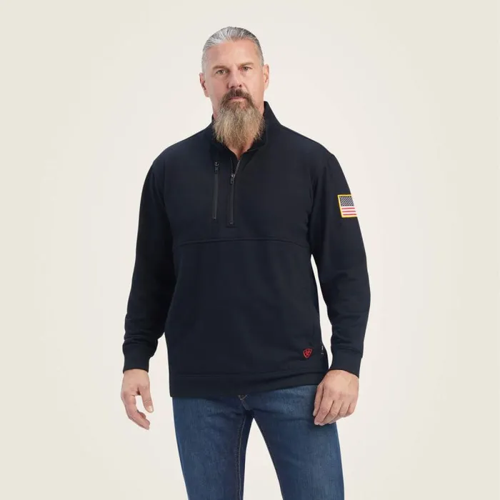 Men Sweatshirts and Hoodies Ariat FR Durastrech Fleece 12 Zip Job Shirt Black Men Sweatshirts and Hoodies Ariat FR Durastrech Fleece 12 Zip Job Shirt Black
