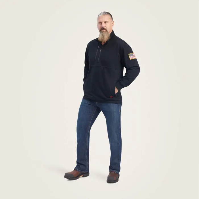 Men Sweatshirts and Hoodies Ariat FR Durastrech Fleece 12 Zip Job Shirt Black Men Sweatshirts and Hoodies Ariat FR Durastrech Fleece 12 Zip Job Shirt Black