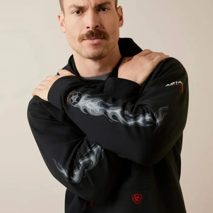 Men Sweatshirts and Hoodies Ariat FR DuraStretch Flames Hoodie Black Men Sweatshirts and Hoodies Ariat FR DuraStretch Flames Hoodie Black