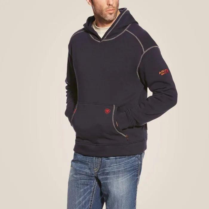 Men Sweatshirts and Hoodies Ariat FR Polartec Hoodie Navy