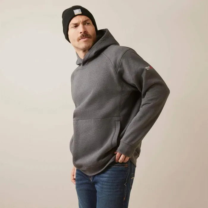 Men Sweatshirts and Hoodies Ariat FR Rev Pullover Hoodie Charcoal Heather
