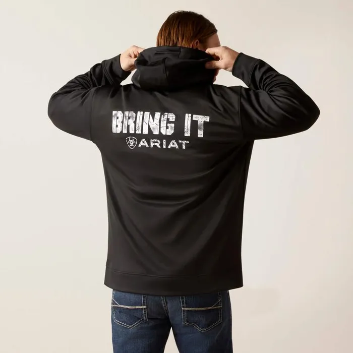 Men Sweatshirts and Hoodies Ariat Logo Tek Fleece Hoodie Black