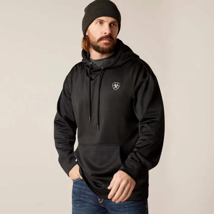 Men Sweatshirts and Hoodies Ariat Logo Tek Fleece Hoodie Black Men Sweatshirts and Hoodies Ariat Logo Tek Fleece Hoodie Black