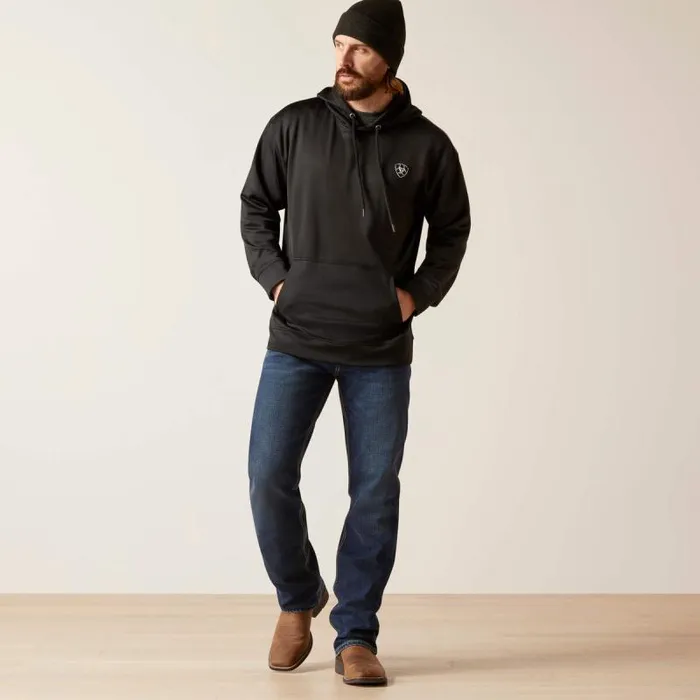 Men Sweatshirts and Hoodies Ariat Logo Tek Fleece Hoodie Black Men Sweatshirts and Hoodies Ariat Logo Tek Fleece Hoodie Black