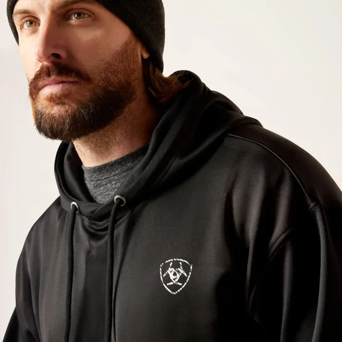 Men Sweatshirts and Hoodies Ariat Logo Tek Fleece Hoodie Black Men Sweatshirts and Hoodies Ariat Logo Tek Fleece Hoodie Black