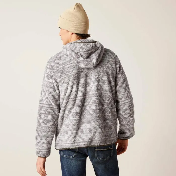 Men Sweatshirts and Hoodies Ariat Polar Bear Fleece Hoodie Jetty Gray Geo Map Men Sweatshirts and Hoodies Ariat Polar Bear Fleece Hoodie Jetty Gray Geo Map