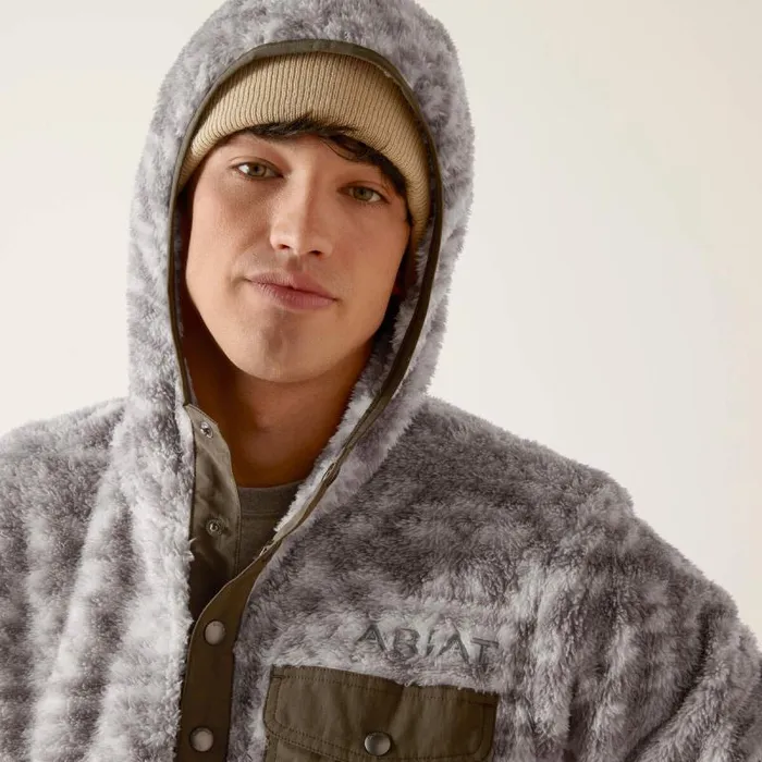 Men Sweatshirts and Hoodies Ariat Polar Bear Fleece Hoodie Jetty Gray Geo Map Men Sweatshirts and Hoodies Ariat Polar Bear Fleece Hoodie Jetty Gray Geo Map