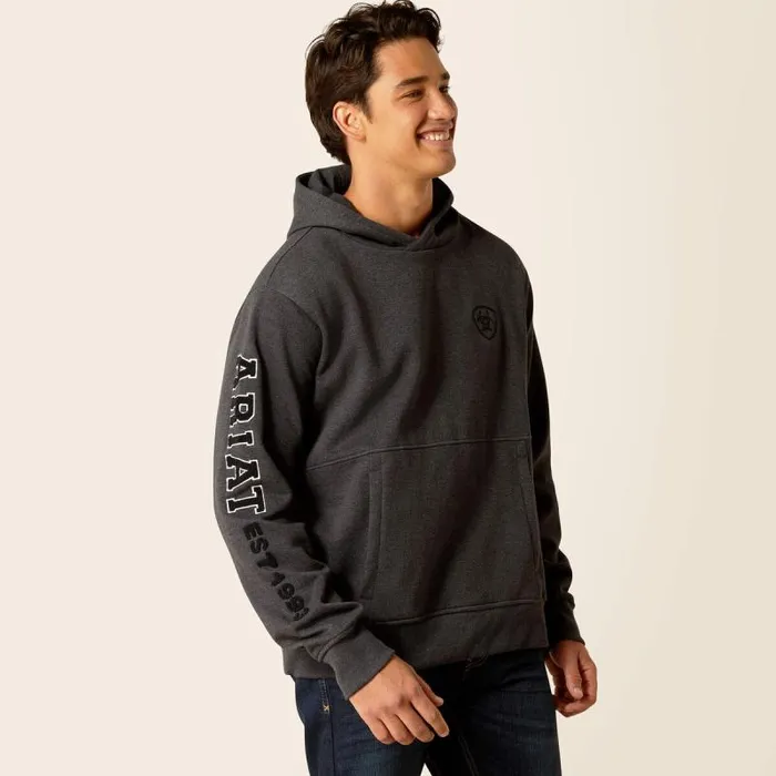 Men Sweatshirts and Hoodies Ariat Rabere Hoodie Charcoal