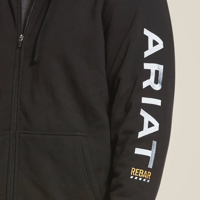 Men Sweatshirts and Hoodies Ariat Rebar AllWeather Full Zip Hoodie Black Men Sweatshirts and Hoodies Ariat Rebar AllWeather Full Zip Hoodie Black