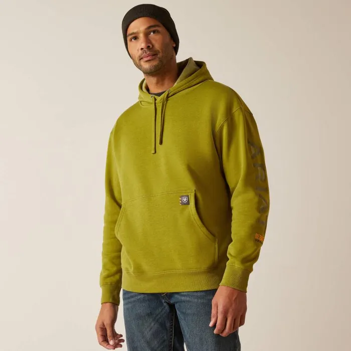 Men Sweatshirts and Hoodies Ariat Rebar Graphic Hoodie Going Green Heather