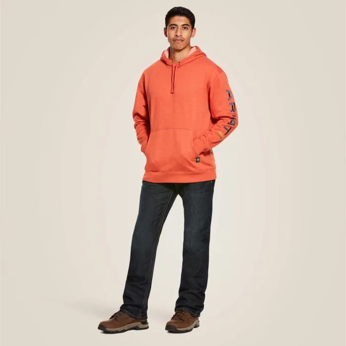 Men Sweatshirts and Hoodies Ariat Rebar Graphic Hoodie Volcanic Heather