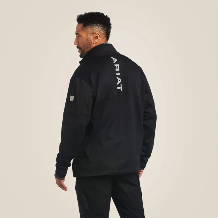 Men Sweatshirts and Hoodies Ariat Rebar Polartec Elite Full Zip Sweatshirt Black