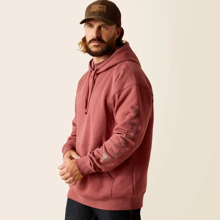 Men Sweatshirts and Hoodies Ariat Rebar Roughneck Pullover Hoodie Roan Rouge Heather Men Sweatshirts and Hoodies Ariat Rebar Roughneck Pullover Hoodie Roan Rouge Heather