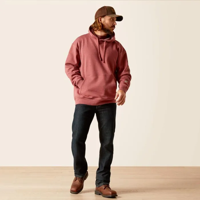 Men Sweatshirts and Hoodies Ariat Rebar Roughneck Pullover Hoodie Roan Rouge Heather Men Sweatshirts and Hoodies Ariat Rebar Roughneck Pullover Hoodie Roan Rouge Heather