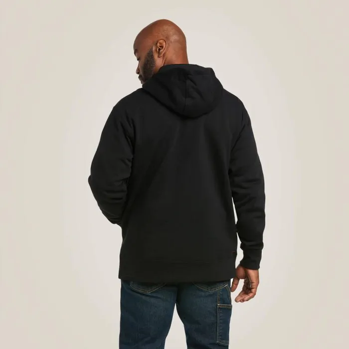 Men Sweatshirts and Hoodies Ariat Rebar Workman 14 Zip Hoodie Black