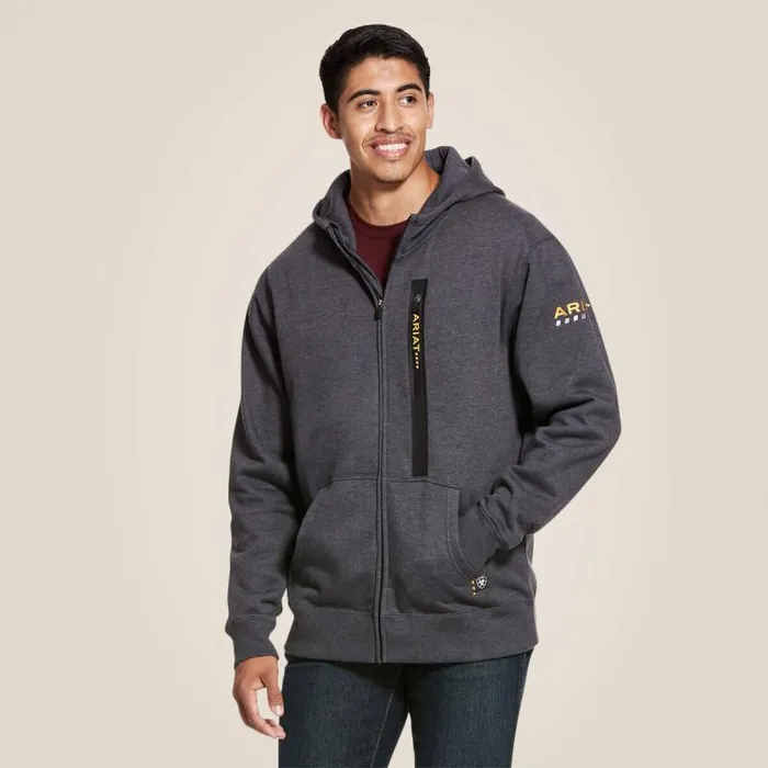 Men Sweatshirts and Hoodies Ariat Rebar Workman Full Zip Hoodie Charcoal Heather Men Sweatshirts and Hoodies Ariat Rebar Workman Full Zip Hoodie Charcoal Heather