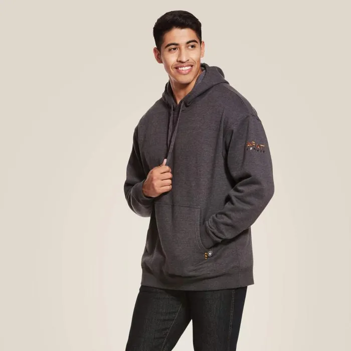 Men Sweatshirts and Hoodies Ariat Rebar Workman Hoodie Charcoal