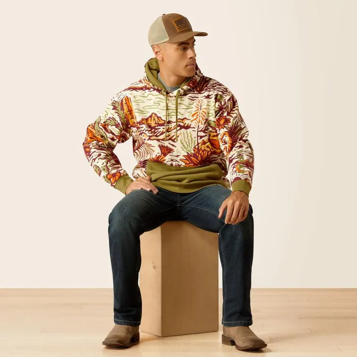 Men Sweatshirts and Hoodies Ariat Sendero Desert Print Hoodie Multi Men Sweatshirts and Hoodies Ariat Sendero Desert Print Hoodie Multi