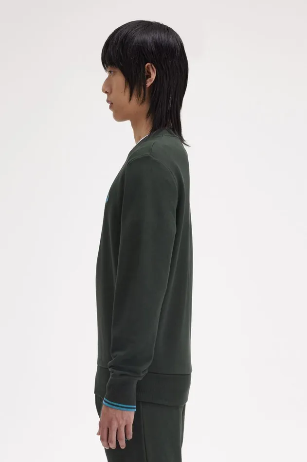 Men Sweatshirts Fred Perry Crew Neck Sweatshirt Nightgreenocean