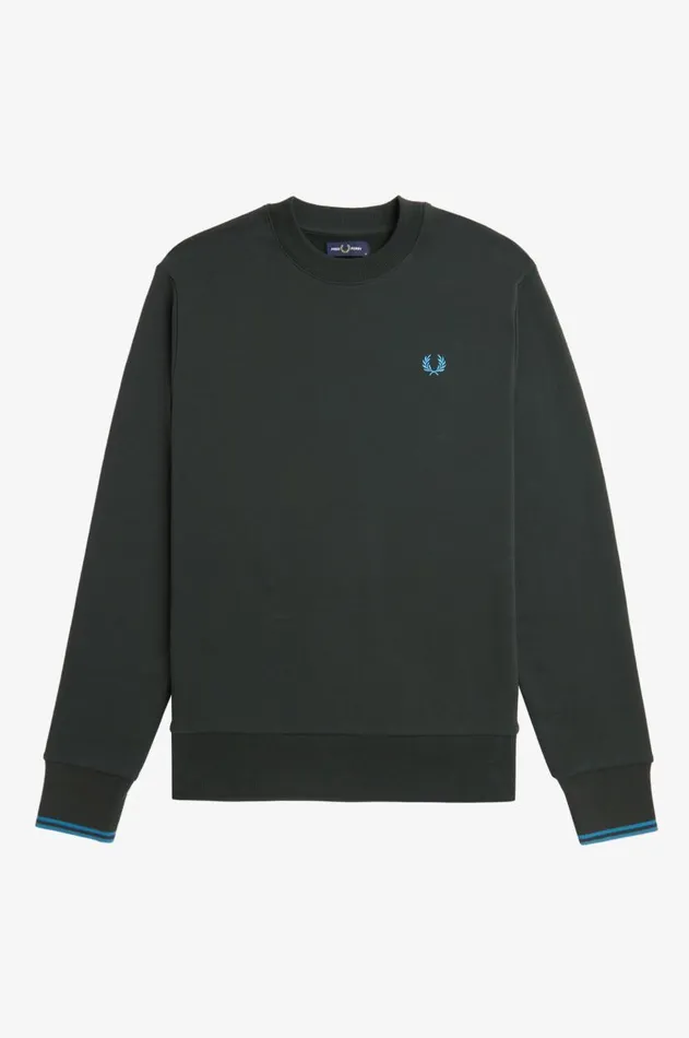 Men Sweatshirts Fred Perry Crew Neck Sweatshirt Nightgreenocean