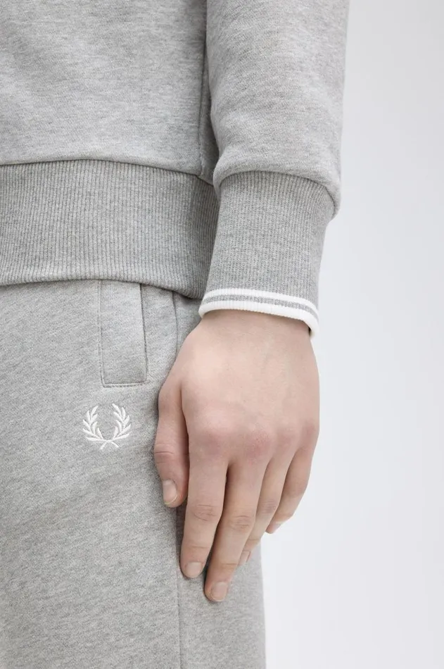 Men Sweatshirts Fred Perry Crew Neck Sweatshirt Steel Marl