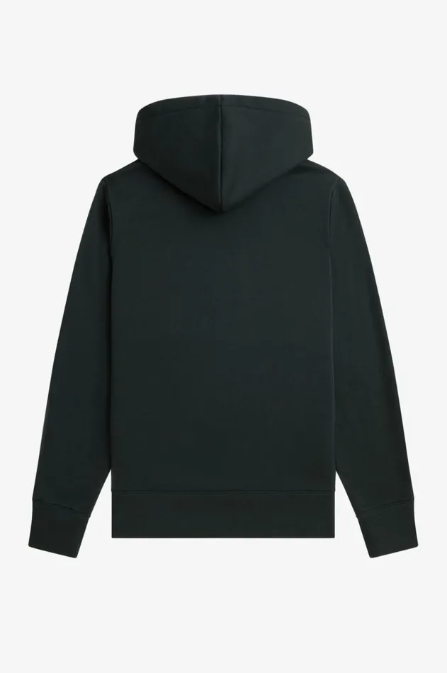 Men Sweatshirts Fred Perry Embroidered Hooded Sweatshirt Night Green