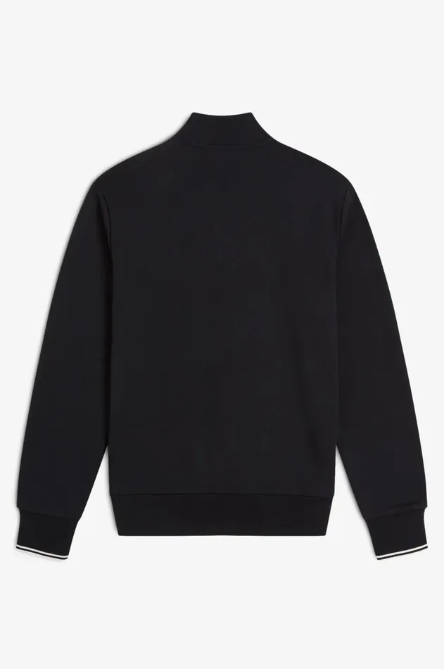 Men Sweatshirts Fred Perry Half Zip Sweatshirt Black