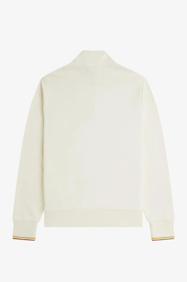 Men Sweatshirts Fred Perry HalfZip Sweatshirt Ecruhoneycombmarmalade