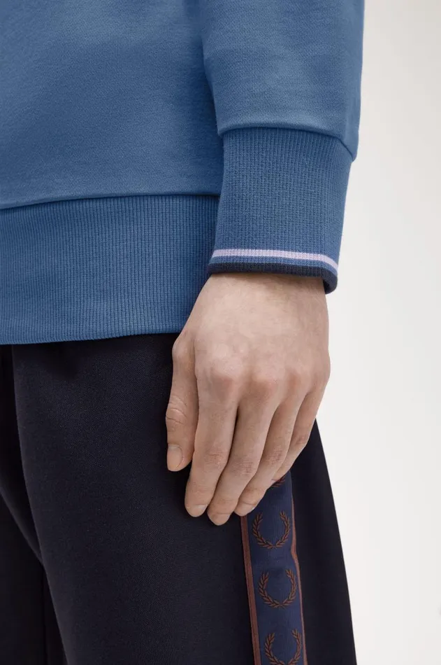 Men Sweatshirts Fred Perry HalfZip Sweatshirt Midnight Blueultra Violetnavy