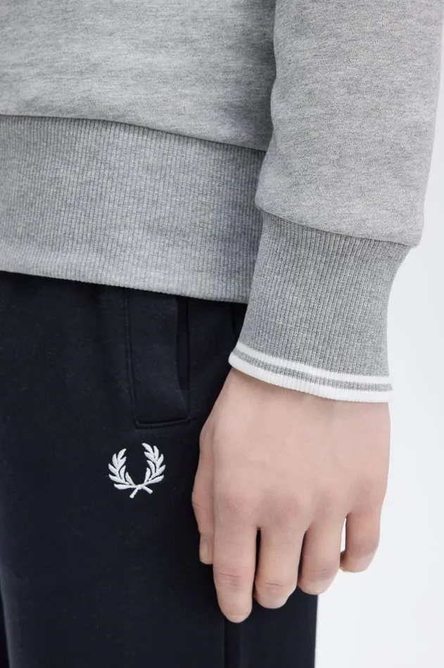 Men Sweatshirts Fred Perry Half Zip Sweatshirt Steel Marl