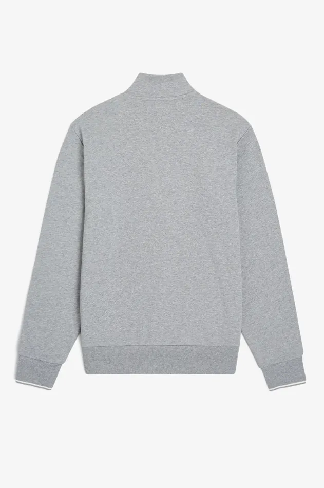 Men Sweatshirts Fred Perry Half Zip Sweatshirt Steel Marl