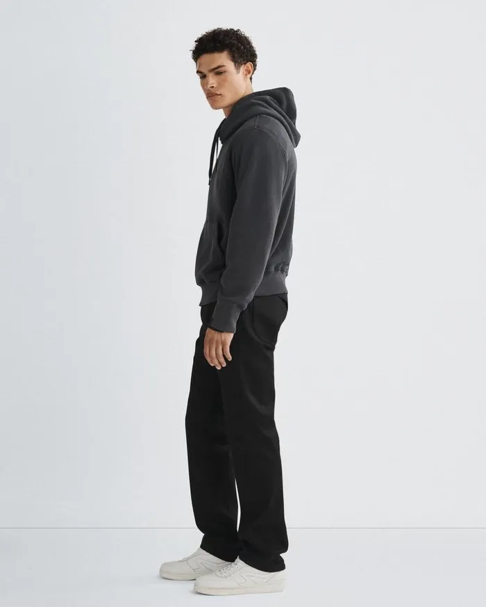 Men Sweatshirts Rag 038 Bone Damon Vintage Terry Hoodie Black