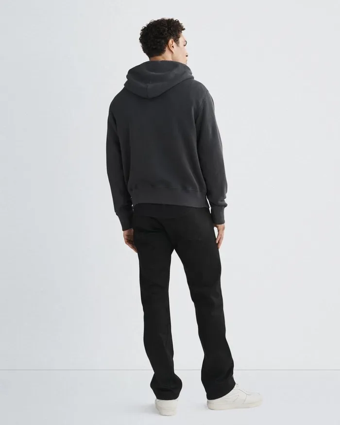 Men Sweatshirts Rag 038 Bone Damon Vintage Terry Hoodie Black