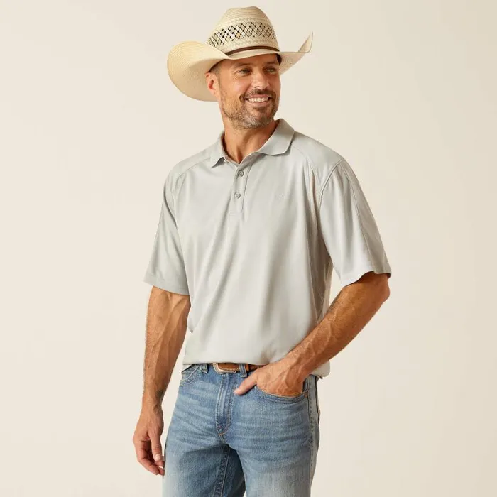Men TShirts and Polos Ariat AC Polo Silver Lining