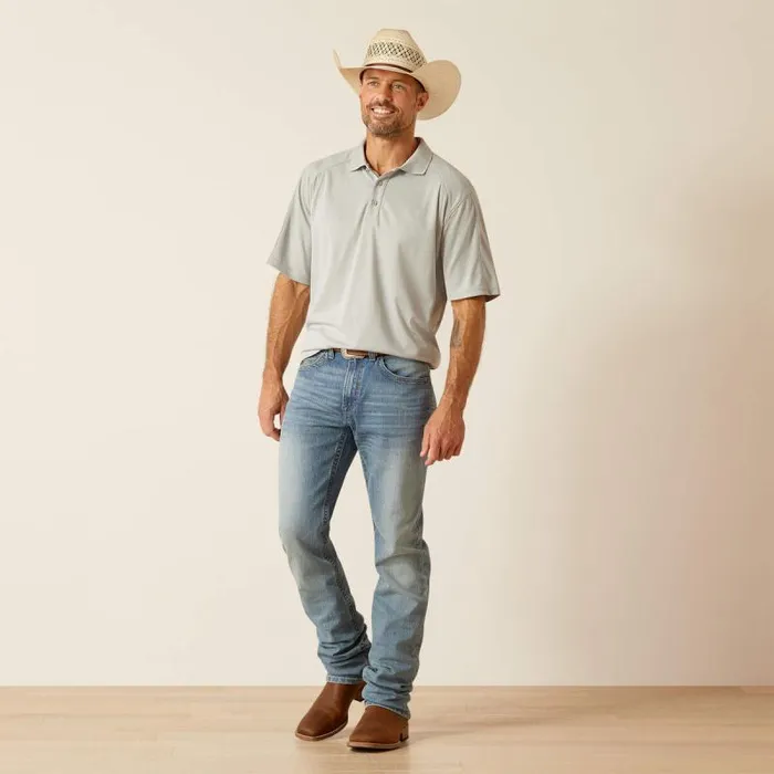Men TShirts and Polos Ariat AC Polo Silver Lining