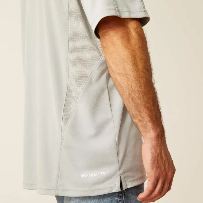 Men TShirts and Polos Ariat AC Polo Silver Lining