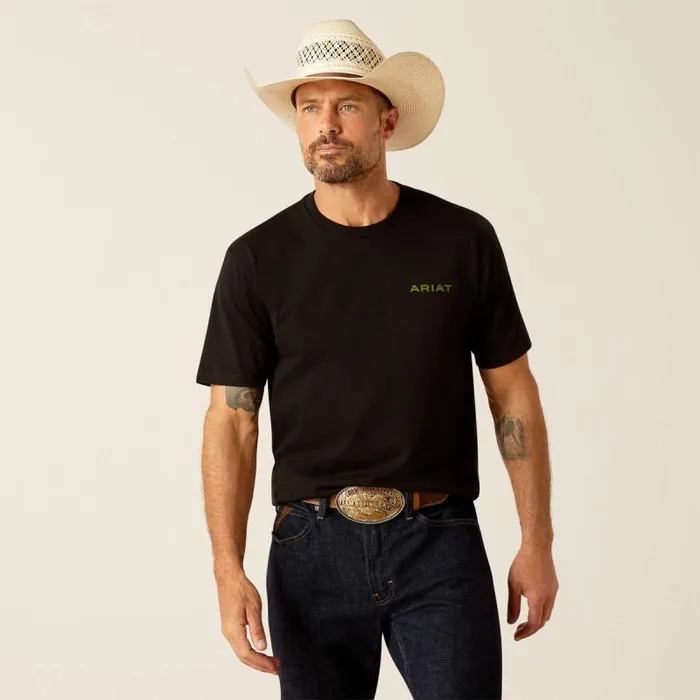 Men TShirts and Polos Ariat Ariat Camo Corps TShirt Black
