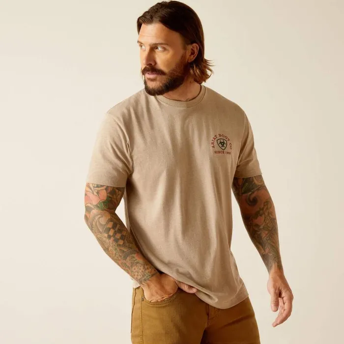 Men TShirts and Polos Ariat Ariat Flying Eagle TShirt Oatmeal Heather Men TShirts and Polos Ariat Ariat Flying Eagle TShirt Oatmeal Heather