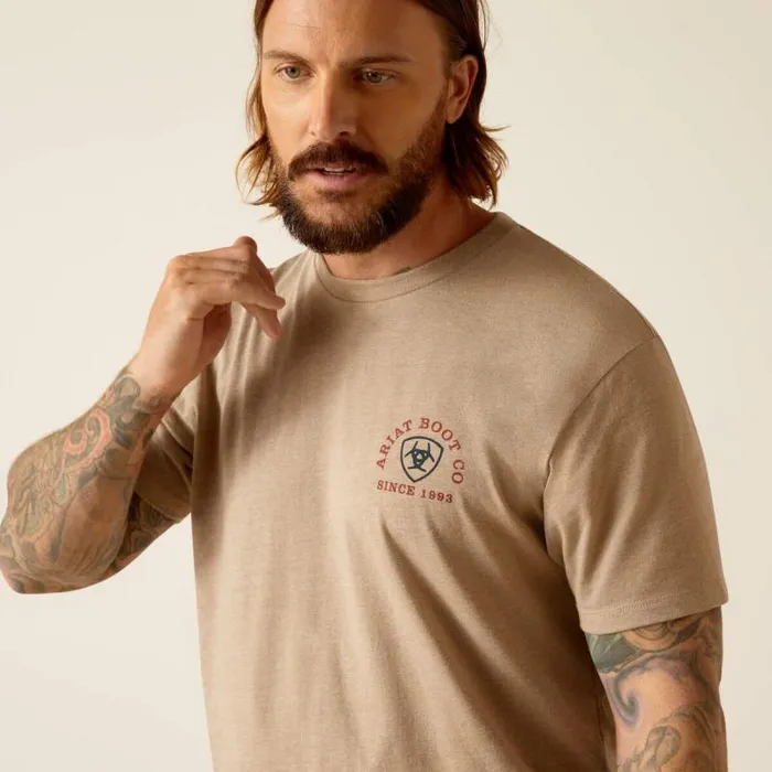 Men TShirts and Polos Ariat Ariat Flying Eagle TShirt Oatmeal Heather Men TShirts and Polos Ariat Ariat Flying Eagle TShirt Oatmeal Heather