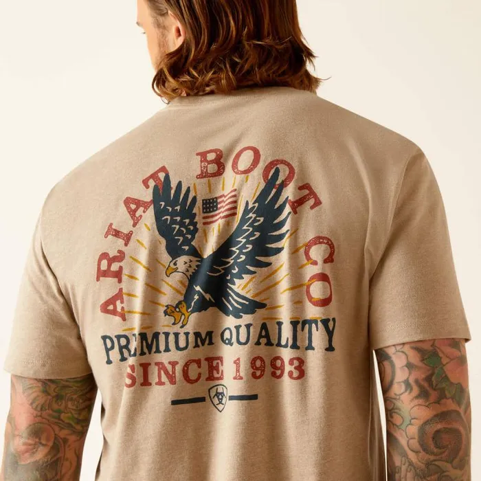 Men TShirts and Polos Ariat Ariat Flying Eagle TShirt Oatmeal Heather Men TShirts and Polos Ariat Ariat Flying Eagle TShirt Oatmeal Heather