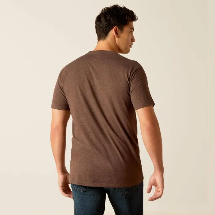 Men TShirts and Polos Ariat Ariat Logo SW Landscape TShirt Brown Heather Men TShirts and Polos Ariat Ariat Logo SW Landscape TShirt Brown Heather