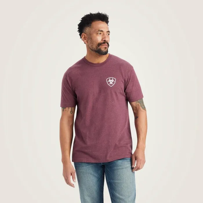 Men TShirts and Polos Ariat Ariat Minimalist TShirt Burgundy Heather Men TShirts and Polos Ariat Ariat Minimalist TShirt Burgundy Heather