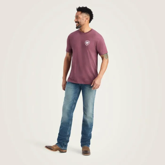 Men TShirts and Polos Ariat Ariat Minimalist TShirt Burgundy Heather Men TShirts and Polos Ariat Ariat Minimalist TShirt Burgundy Heather