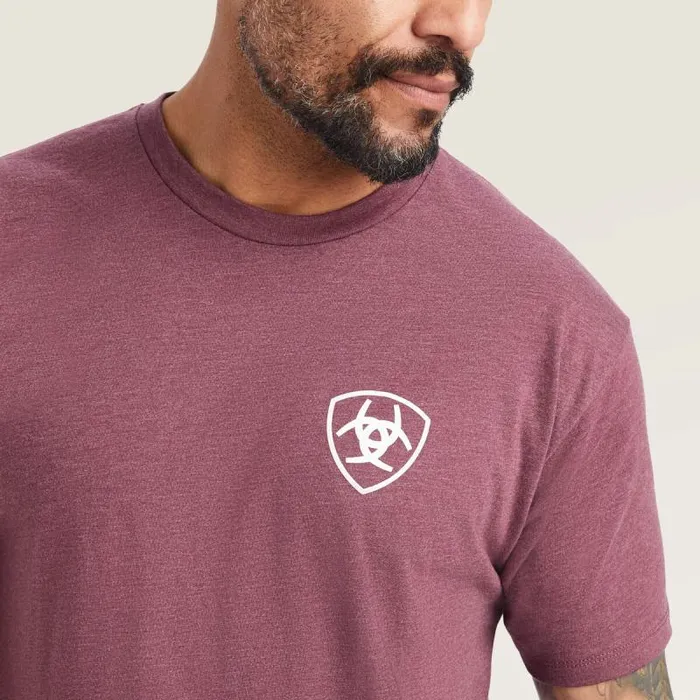 Men TShirts and Polos Ariat Ariat Minimalist TShirt Burgundy Heather Men TShirts and Polos Ariat Ariat Minimalist TShirt Burgundy Heather