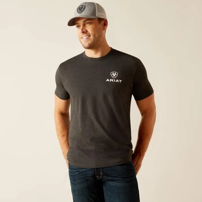 Men TShirts and Polos Ariat Ariat Star Spangled TShirt Charcoal Heather Men TShirts and Polos Ariat Ariat Star Spangled TShirt Charcoal Heather