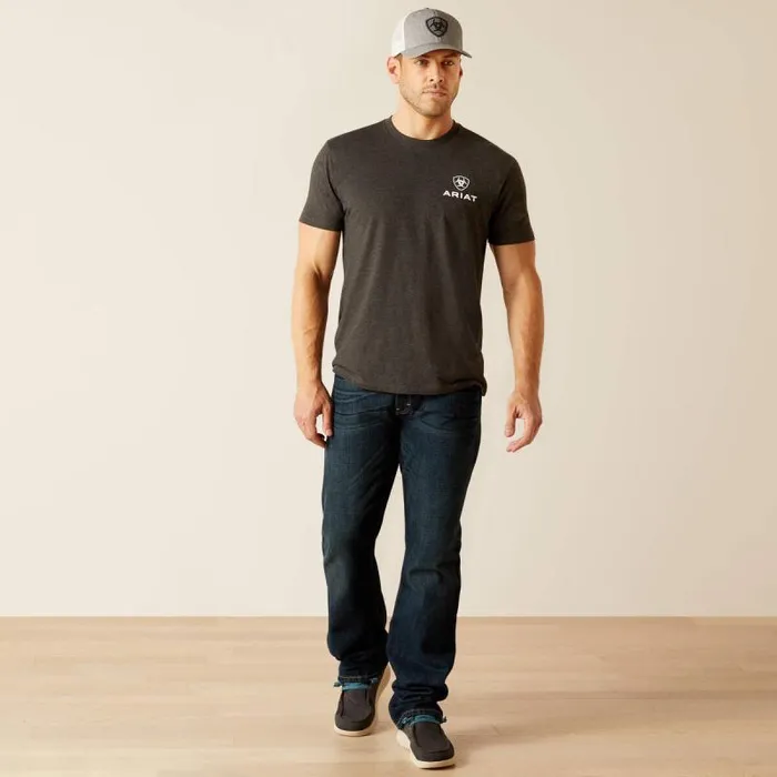 Men TShirts and Polos Ariat Ariat Star Spangled TShirt Charcoal Heather Men TShirts and Polos Ariat Ariat Star Spangled TShirt Charcoal Heather