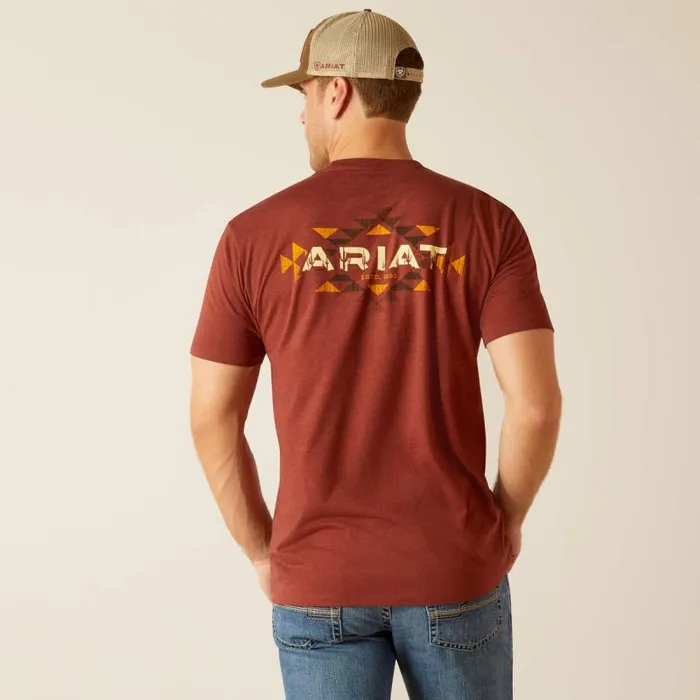 Men TShirts and Polos Ariat Ariat SW Cacti TShirt Rusty Heather