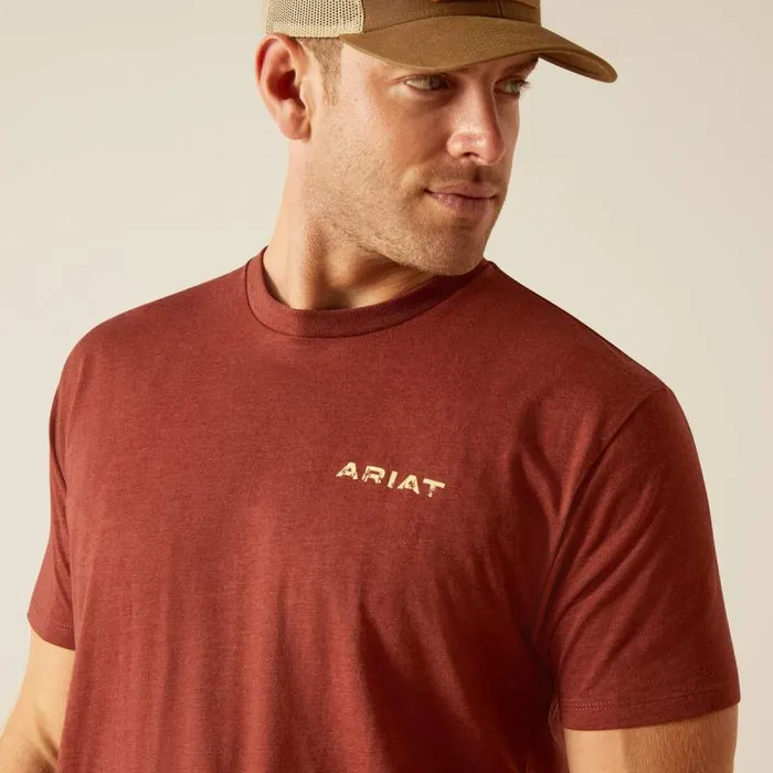 Men TShirts and Polos Ariat Ariat SW Cacti TShirt Rusty Heather Men TShirts and Polos Ariat Ariat SW Cacti TShirt Rusty Heather