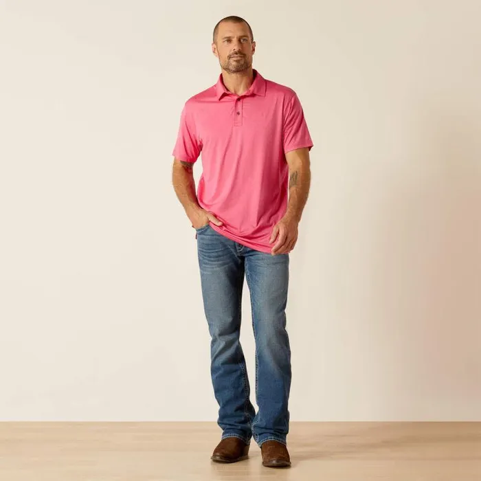 Men TShirts and Polos Ariat Charger 20 Fitted Polo Pink Pulse Men TShirts and Polos Ariat Charger 20 Fitted Polo Pink Pulse