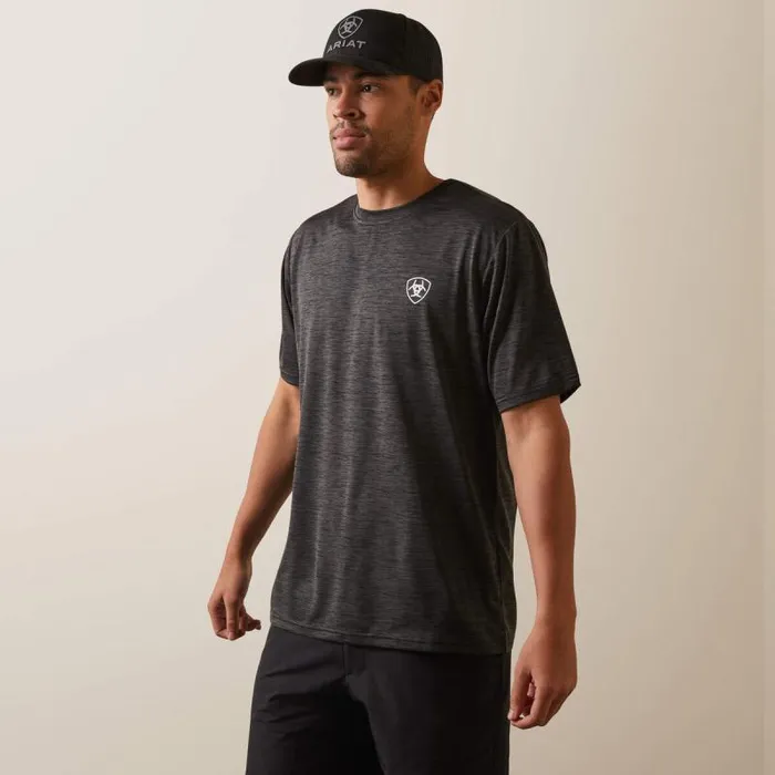 Men TShirts and Polos Ariat Charger Ariat Proud Shield TShirt Charcoal Heather Men TShirts and Polos Ariat Charger Ariat Proud Shield TShirt Charcoal Heather